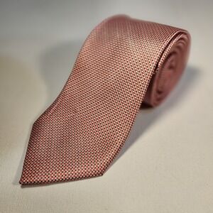 Nautica Mens 100% Silk Mens Necktie Red‎ Blue Square Plaid